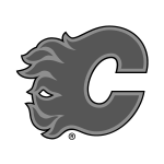 Black and White Calgary Flames Logo