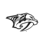 Black and White Nashville Predators Logo