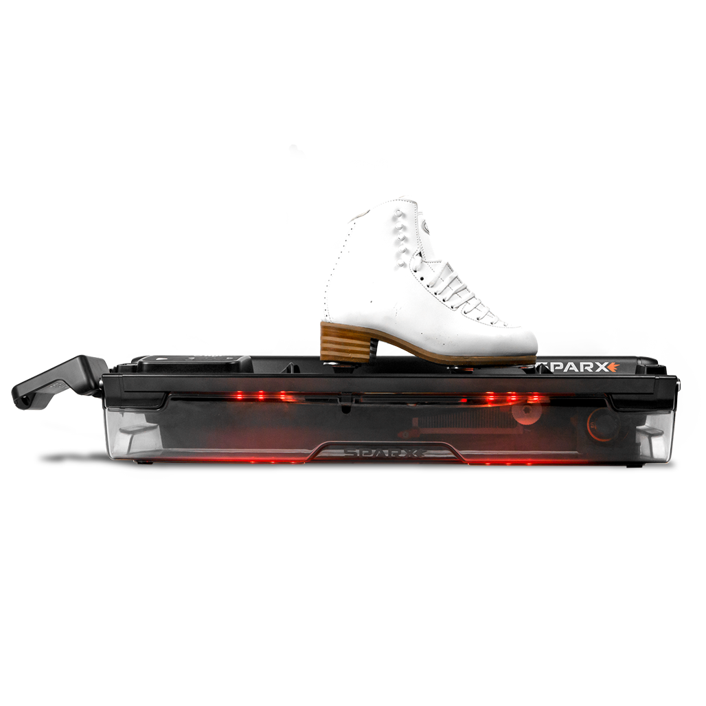 Figure  skate in sparx sharpener 